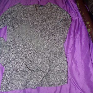 American eagle Outfitters grey and black sweater zip back size sm petite